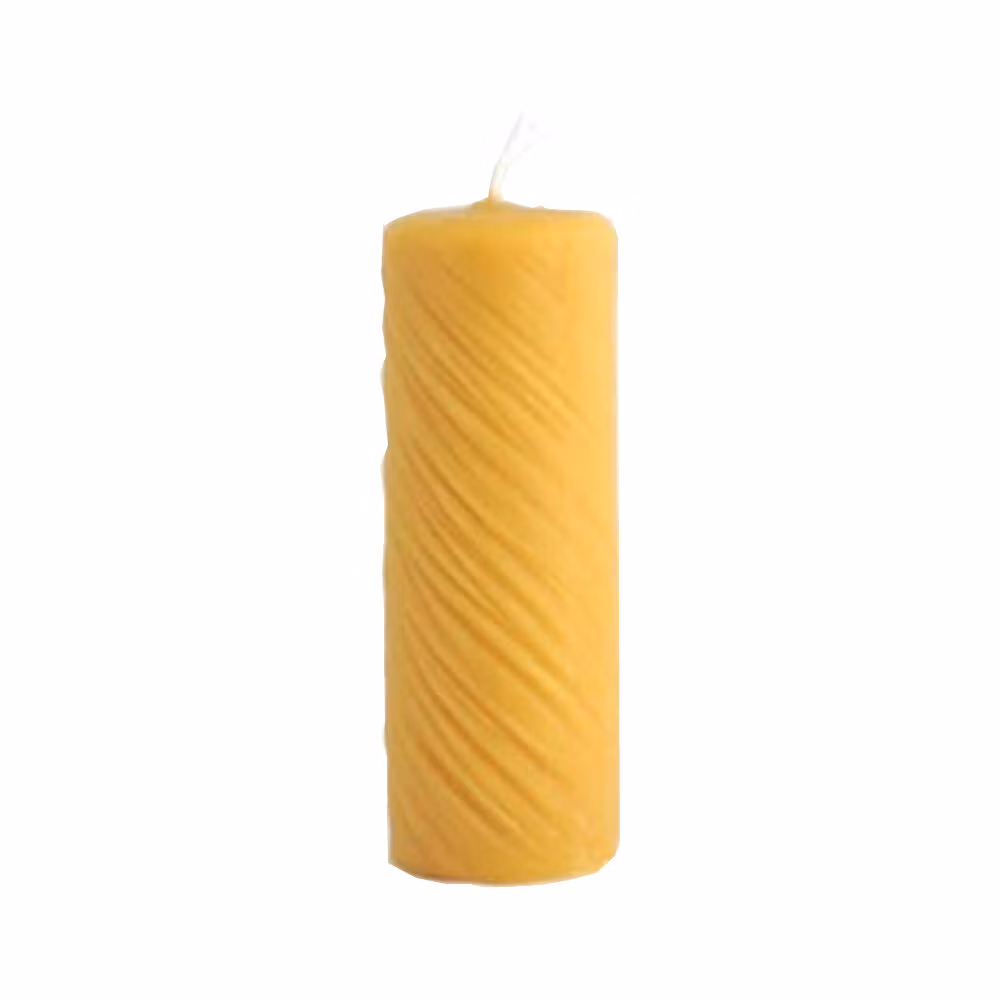 BOUGIE FINE TORSADÉE À LA CIRE D'ABEILLE