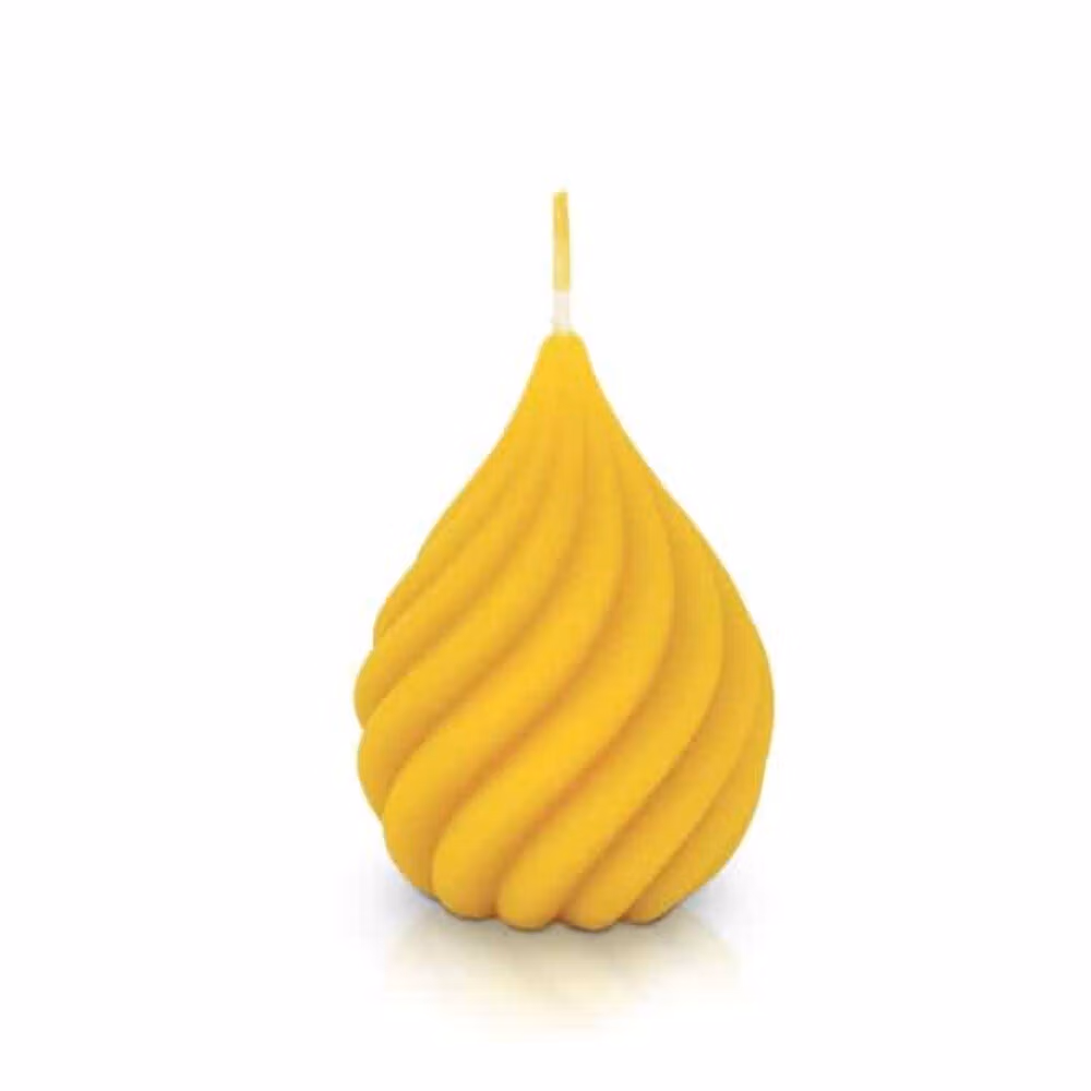 BOUGIE GOUTTE TORSADÉE À LA CIRE D'ABEILLE