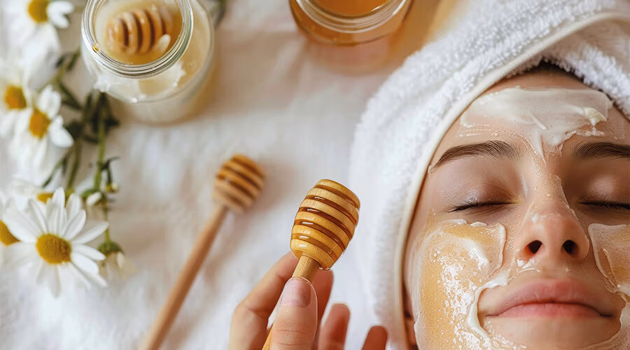 masque de beauté au miel